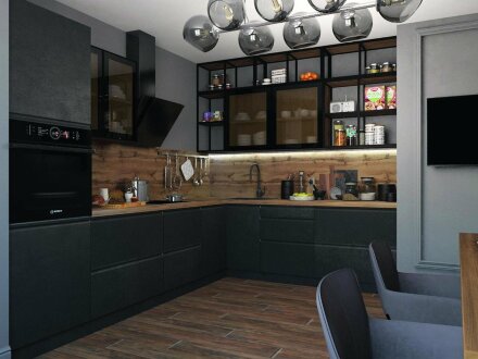 Кухня Бронкс бетон 