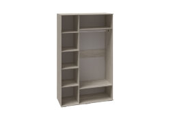 Шкаф 3 двери с зеркалом СШ-23 София, Дуб крафт белый 