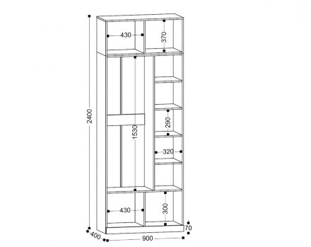 Шкаф 2-х створчатый Николь 