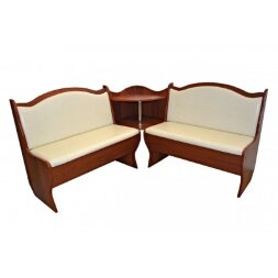 Угловая скамья Аленка-1, орех /терра 101