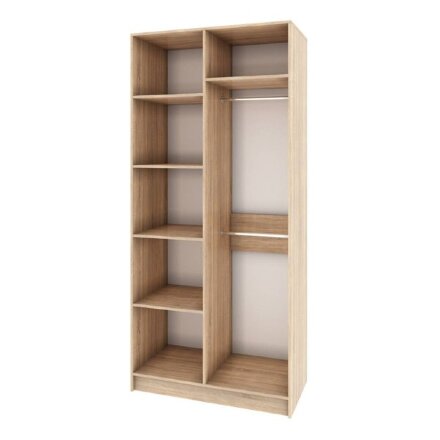 Шкаф 2-х створчатый Мадлен (дуб сонома/дуб шале серебро)   