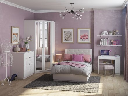 Шкаф угловой с зеркалом Тиффани 