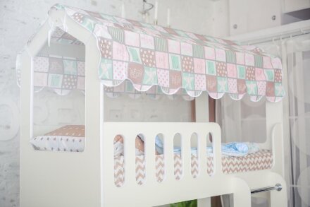 Кровать-домик 2-х ярусный с ящиком 