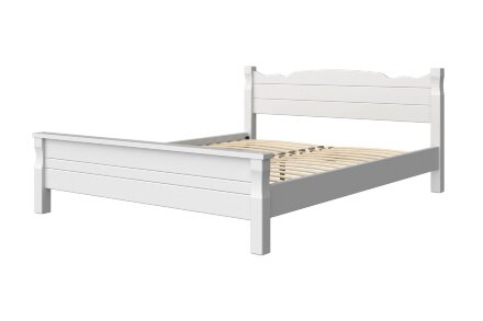 Кровать из массива Мюнхен, белый античный 