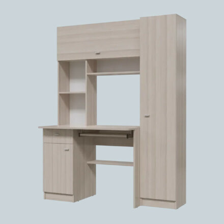 Стол компьютерный Альфа, ясень 