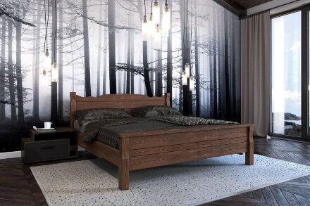 Кровать из массива Мюнхен, дуб коньяк 