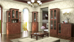 Витрина угловая с зеркалами Венеция В-12