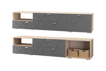 Тумба под ТВ (3ящ. 1дв.) Скайлайн 