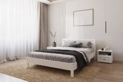 Кровать из массива Милена, белый античный 