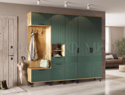 Пенал закрытый Флэш, Мени Грин/Дуб крафт