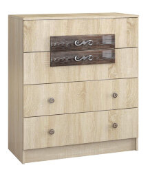 Комод Мадлен ( дуб сонома/дуб шале мореный) 