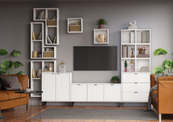 Навесная полка Гира ГН-2, белый