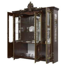 Витрина четырехдверная Шейх, Орех