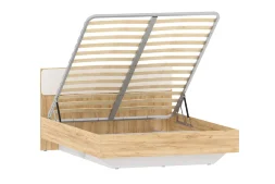 Кровать Оттавия, Белый Фасадный/Дуб Крафт Золотой