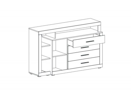 Тумба c дверцей и 4 ящиками Глазго 