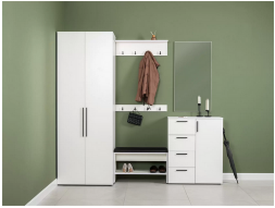 Вешалка с полкой Эйр, Белый