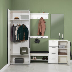 Вешалка с полкой Эйр, Белый