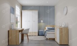 Шкаф Соната ШС-450, Сонома/Белый глянец 