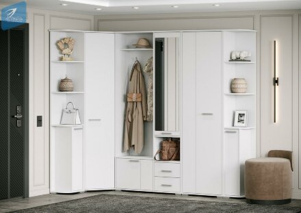 Модульная прихожая Домино, белый 