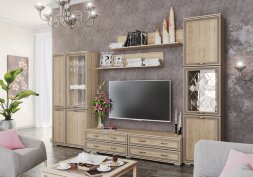 Пенал с витриной Ливорно ЛШ-5, дуб сонома