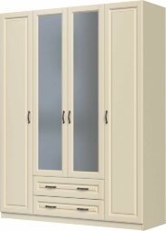 Шкаф 4х-дверный Кантри, слоновая кость