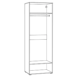 Шкаф Остин 13.224 белый шагрень