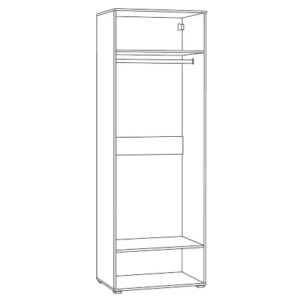 Шкаф Остин 13.224 белый шагрень 