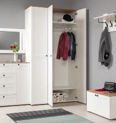 Шкаф Остин 13.224 белый шагрень