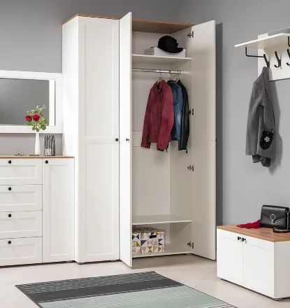 Шкаф Остин 13.224 белый шагрень 