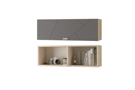 Шкаф настенный на 900 горизонтальный Скайлайн  