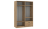 Шкаф четырехдверный Svetlana Loft, дуб золотой / серый 