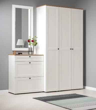 Тумба для обуви Остин 16.121 белый шагрень 