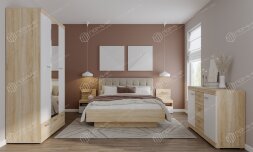 Шкаф Соната ШСЗ-1350, Сонома/Белый глянец 