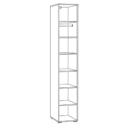 Шкаф-пенал Остин 13.225 белый шагрень