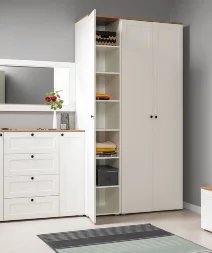 Шкаф-пенал Остин 13.225 белый шагрень