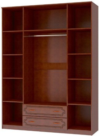 Шкаф 4 двери Лакированный орех 