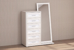 Комод 6 ящиков с зеркалом КЭТ-4, бодега 