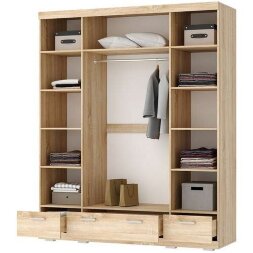 Шкаф Соната ШСЗ-1800, Сонома/Белый глянец 