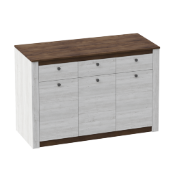 Тумба 3 двери 3 ящика Даллас