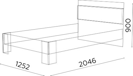 Кровать 1,2 Гринвич (м2) 