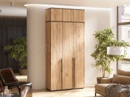 Шкаф трехдверный с антресолью Норд, Дуб крафт  