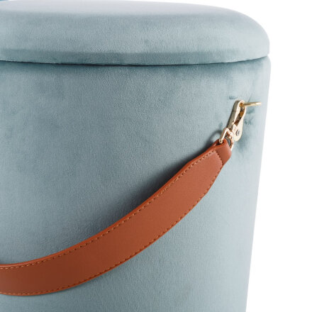 Пуф круглый Бакет, серый 