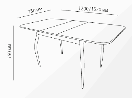 Стол обеденный Прага-2 раздвижной опоры массив МТ1 