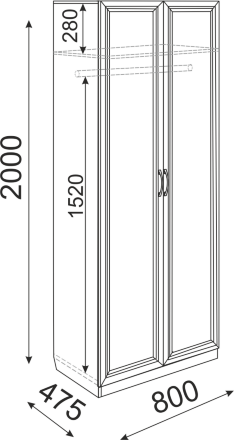 Шкаф Остин М02 