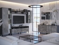 Шкаф навесной Оливия, мрамор глянец