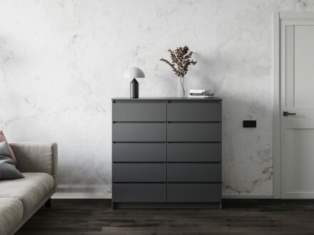 Комод Мори МК 1200.10/2 графит 