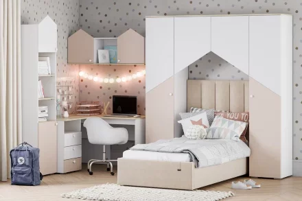 Шкаф для белья Банни, бисквит 