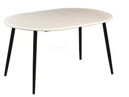 Стол круглый раздвижной Сканди 940 опоры черные