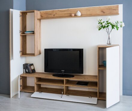 Гостиная Альфа, белый глянец 