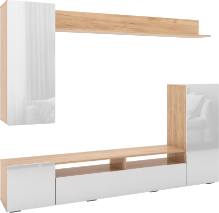 Гостиная Альфа, белый глянец 